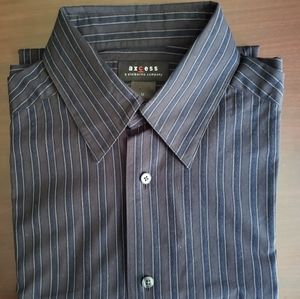 Axcess by Claiborne Medium Black Striped Shirt